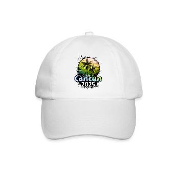 Cancun 2025 Palmiers des Fêtes - Casquette classique - blanc/blanc - Devant