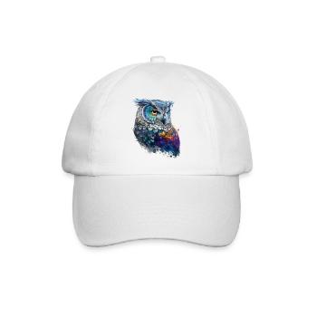 Watercolor Owl - Baseball Cap - white/white - Front