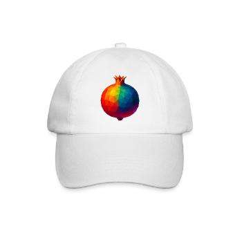 WPAP Style - Pomegranate - Baseball Cap - white/white - Front