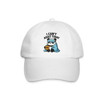 Panda - « Je ne peux pas être adulte aujourd’hui » - Casquette classique - blanc/blanc - Devant