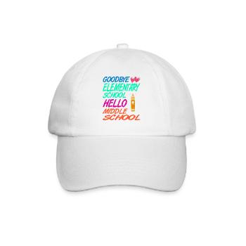 Au revoir, Primaire, Bonjour, Parcours au collège - Casquette classique - blanc/blanc - Devant
