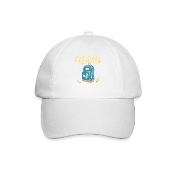 Freshman Cartoon Backpack Character Fun - Baseball Cap - white/white - Front