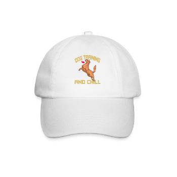 Dog Training And Chill Funny Pet Bond Frisbee Play - Baseball Cap - white/white - Front