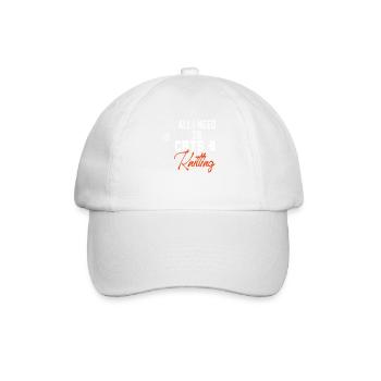 Tout ce dont j’ai besoin, ce sont des chats et du tricot humour Yarn Life - Casquette classique - blanc/blanc - Devant