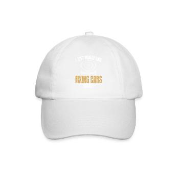J’aime vraiment réparer des voitures drôle Auto Pride - Casquette classique - blanc/blanc - Devant