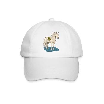 Le cheval de ruisseau - Casquette classique - blanc/blanc - Devant