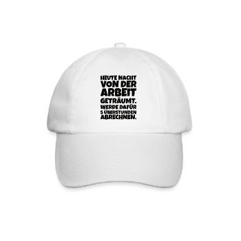 Travail Ironie Dictons Sarcasme Drôle Bureau - Casquette classique - blanc/blanc - Devant