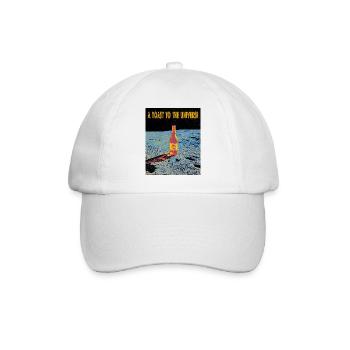 Space celebration with wine bottle - Baseball Cap - white/white - Front