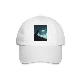 Selfie de loup avec OVNI - Casquette classique - blanc/blanc - Devant