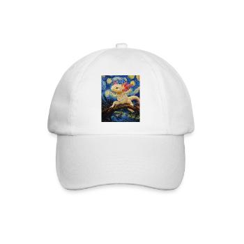 Axolotl Van Gogh Style Nuit étoilée - Casquette classique - blanc/blanc - Devant