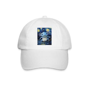Axolotl Van Gogh Style Nuit étoilée - Casquette classique - blanc/blanc - Devant