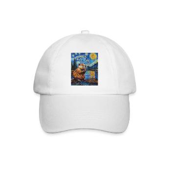 Bieber Van Gogh Style Starry Night - Baseball Cap - white/white - Front