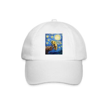 Abeille style Van Gogh Nuit étoilée - Casquette classique - blanc/blanc - Devant