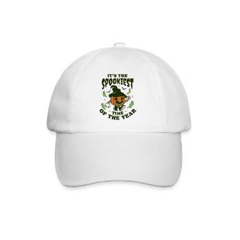 Gruselige Jahreszeit Kürbis - Baseballkappe - Weiß/Weiß - Vorne
