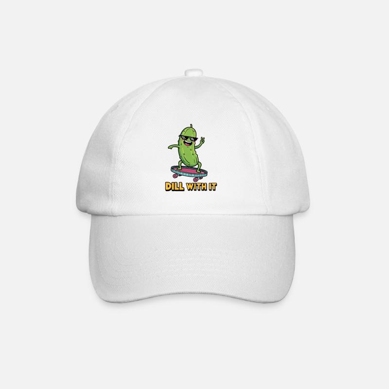 Gurken-Vibes - Baseballkappe - Weiß/Weiß