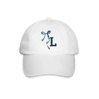 Monogram l gift idea - Baseball Cap - white/white - Front