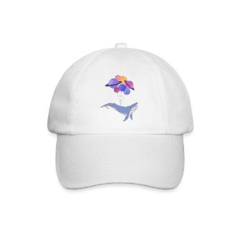 Weltraumwal - Baseballkappe - Weiß/Weiß - Vorne