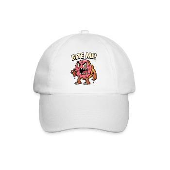 Illustration de monstre de beignet vif - Casquette classique - blanc/blanc - Devant