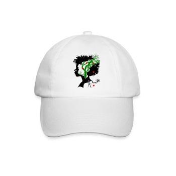 Abstract tree with flowers - Baseball Cap - white/white - Front