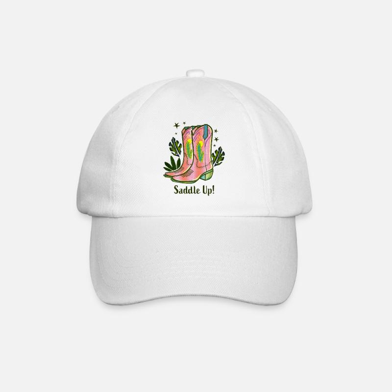 Conception de bottes de cow-boy western - Casquette classique - blanc/blanc