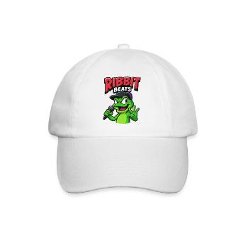 Lustiger Frosch mit Rap-Mikrofon - Baseballkappe - Weiß/Weiß - Vorne