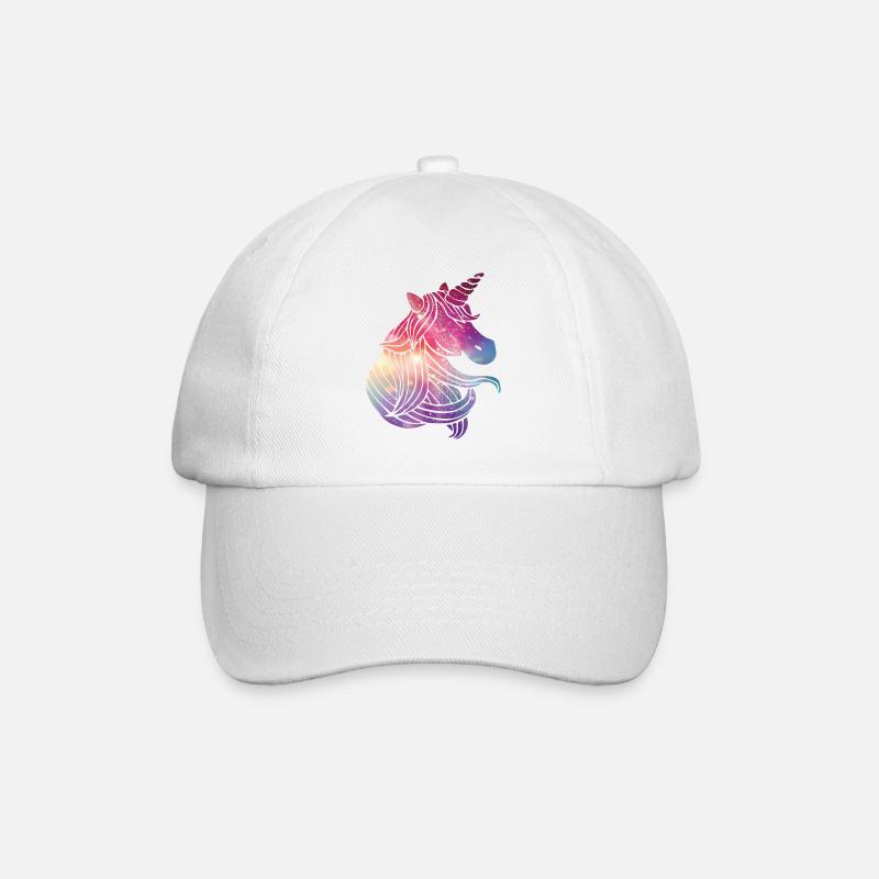Einhorn Glitzer - Baseballkappe - Weiß/Weiß