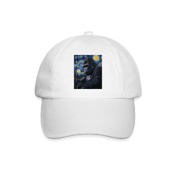 Gorille Gorille Singe Style Van Gogh Nuit étoilée - Casquette classique - blanc/blanc - Devant