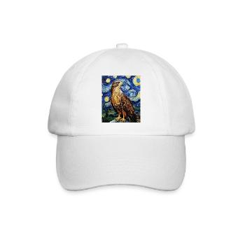 Falke Hawk Van Gogh Style Starry Night - Baseball Cap - white/white - Front