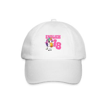 Beer Unicorn Finally 18 Beer Birthday Party - Baseball Cap - white/white - Front