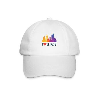 Leipzig Skyline Heart Love - Baseball Cap - white/white - Front