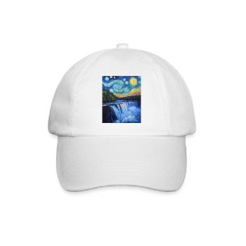 Niagara Falls Van Gogh Style Starry Night - Baseball Cap - white/white - Front