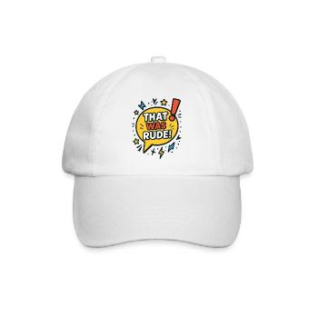 Das war unhöflich! - Baseballkappe - Weiß/Weiß - Vorne
