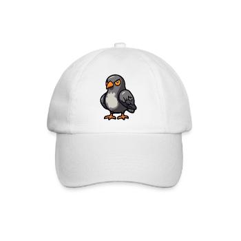 Taube Vogel Halloween Comic Lustig - Baseballkappe - Weiß/Weiß - Vorne