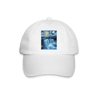 Niagara Falls Van Gogh Style Starry Night - Baseball Cap - white/white - Front