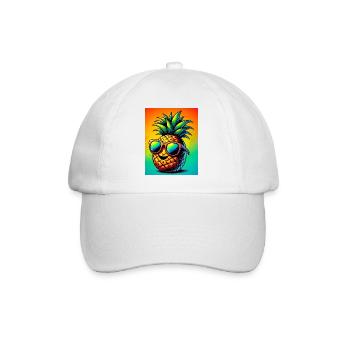 Pineapple - Baseball Cap - white/white - Front