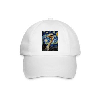 Strauß ostrich Vogel Van Gogh Style Starry Night - Baseballkappe - Weiß/Weiß - Vorne