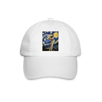 Strauß ostrich Vogel Van Gogh Style Starry Night - Baseballkappe - Weiß/Weiß - Vorne