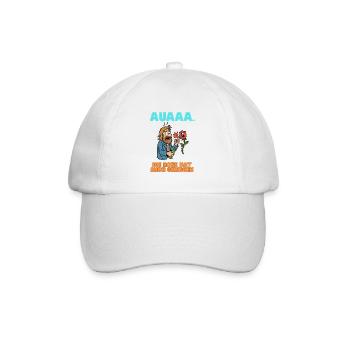 Aïe, le mème de la rose mordue - Casquette classique - blanc/blanc - Devant