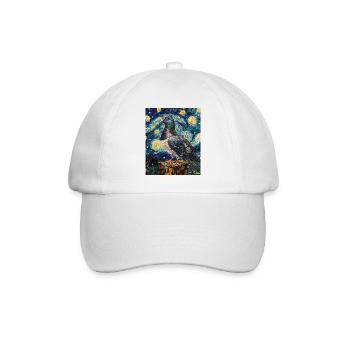 Colombe Oiseau Van Gogh Style Nuit étoilée - Casquette classique - blanc/blanc - Devant