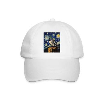 Colombe Oiseau Van Gogh Style Nuit étoilée - Casquette classique - blanc/blanc - Devant