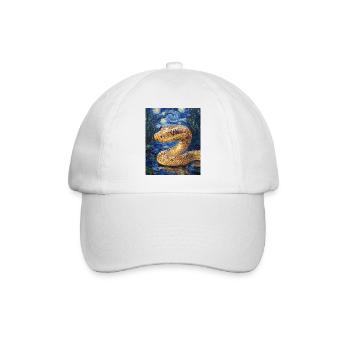 Serpent Python Style Van Gogh Nuit étoilée - Casquette classique - blanc/blanc - Devant