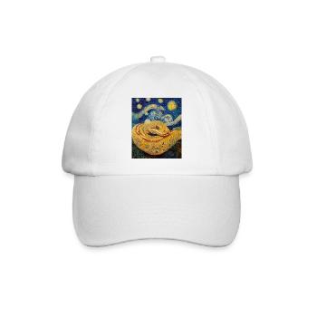 Serpent Python Style Van Gogh Nuit étoilée - Casquette classique - blanc/blanc - Devant