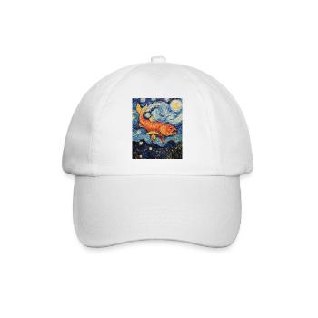 Poisson Koi Karfen Van Gogh Style Nuit étoilée - Casquette classique - blanc/blanc - Devant