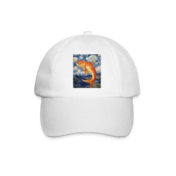 Poisson Koi Karfen Van Gogh Style Nuit étoilée - Casquette classique - blanc/blanc - Devant