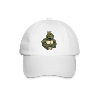 Fort Dino T-Rex King Dessin animé Fitness Jungle - Casquette classique - blanc/blanc - Devant