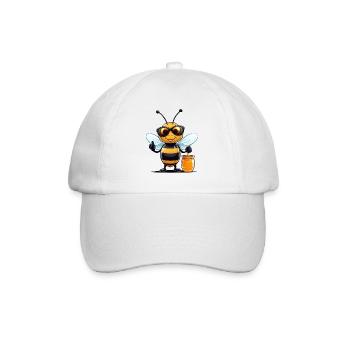 Lunettes de soleil Bee avec pot de miel - Casquette classique - blanc/blanc - Devant