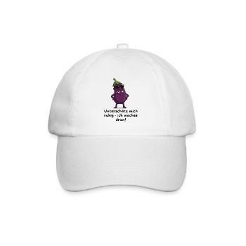 Aubergine - Sous-estime-moi caricature discrètement - Casquette classique - blanc/blanc - Devant