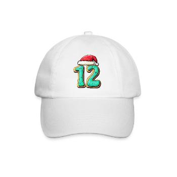 12 Number Cookie Christmas - Baseball Cap - white/white - Front