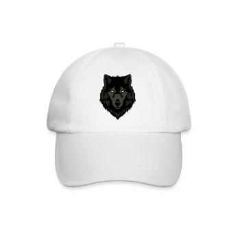 Wolf_grau_T shirt_Geschenk_Jaeger - Baseball Cap - white/white - Front