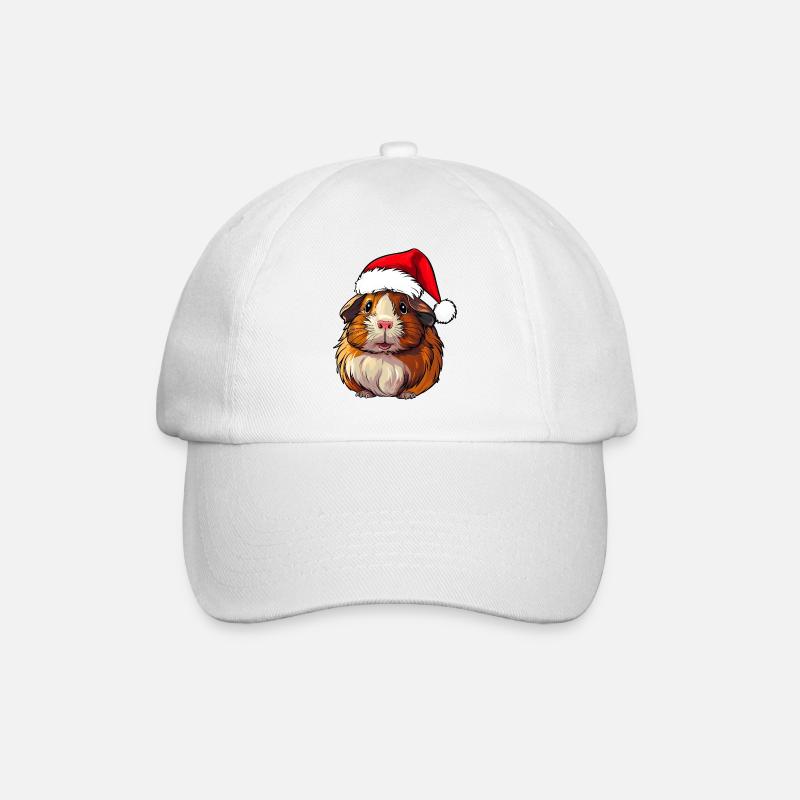Weihnachten Meerschweinchen - Baseballkappe - Weiß/Weiß
